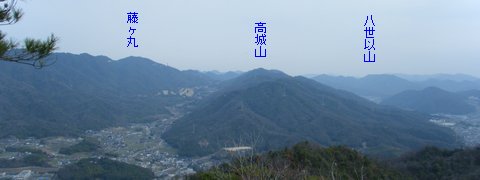 日浦山から北東方面の眺め